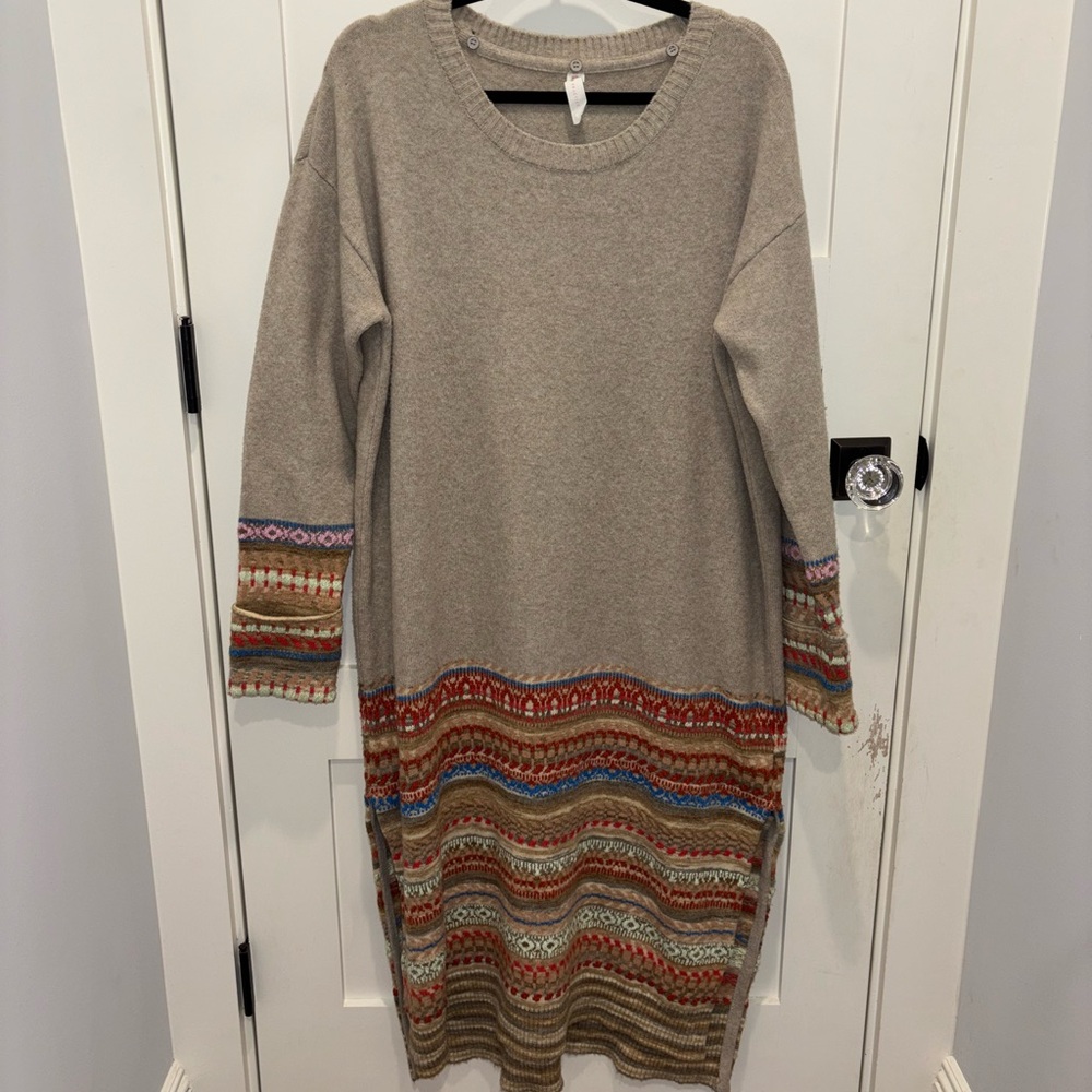 Anthropologie Multicolor Knit Midi Dress